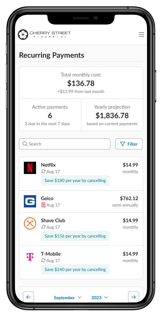 Recurring Payments Tracker